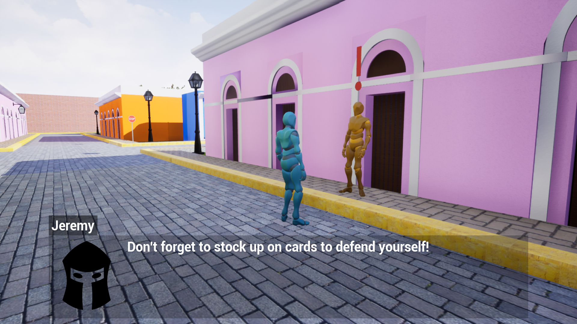 Interactable NPCs with dialogue.